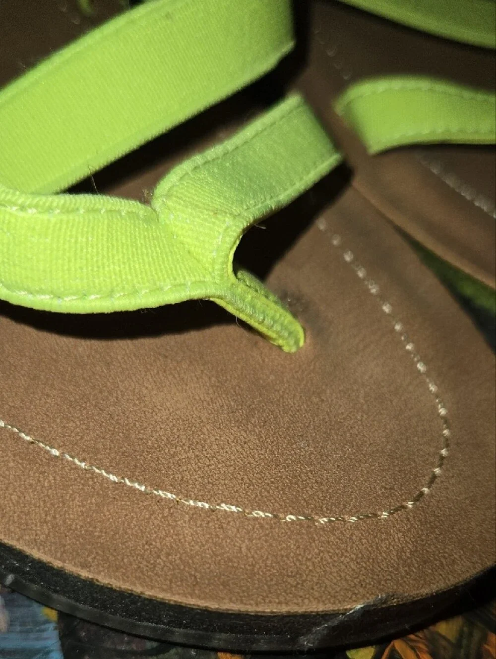Palms Neon Lime Strappy Women's Slide Sandals
